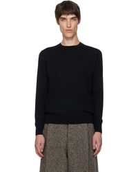 Dries Van Noten - Pull Noir En Laine Mérinos - Lyst