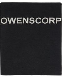 Rick Owens - Écharpe de style couverture subhuman noir et blanc cassé - Lyst