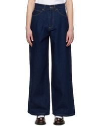 Charles Jeffrey - Knit Patch Wide Leg Jeans - Lyst