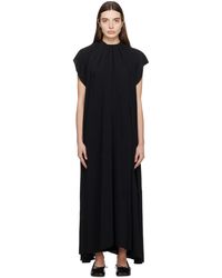 MM6 by Maison Martin Margiela - Black Asymmetric Maxi Dress - Lyst