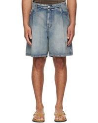 WOOYOUNGMI - One Tuck Denim Shorts - Lyst