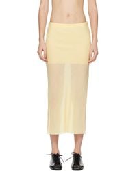 Rier - Wool Gauze Midi Skirt - Lyst