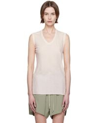 Rick Owens - Off- Hollywood V-Neck Tank Top - Lyst