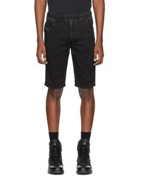 DIESEL Black Denim D-krooshort Shorts