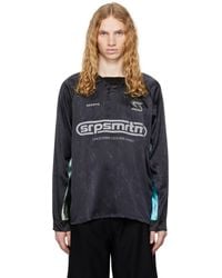 Serapis - Polo De Soccer Noir En Soie - Lyst