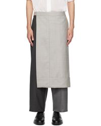 Thom Browne - Gray Layered Trousers - Lyst