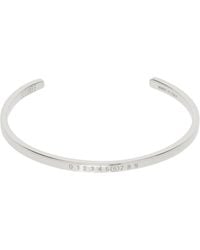 MM6 by Maison Margiela - Numeric Minimal Signature Cuff Bracelet - Lyst