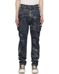 Julius - Bleached Denim Cargo Pants - Lyst