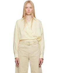 Lemaire - イエロー Straight Collar Twisted シャツ - Lyst