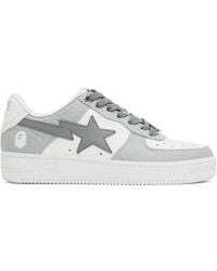 A Bathing Ape - STA #4 Leather Low-Top Sneakers - Lyst