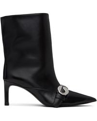 Coperni - Bottines À Talon Noires À Bride De Style Ceinture - Lyst