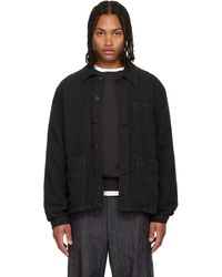 Visvim - Blouson De Travail Noir En Moleskine À Effet Délavé - Lyst