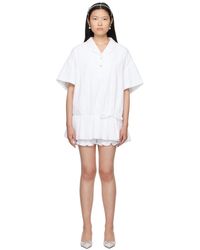 ShuShu/Tong - Robe courte blanche à plis - Lyst