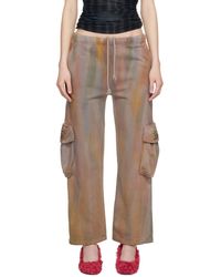 Collina Strada - Pantalon De Survêtement Cargo Gris À Motif Teint À La Main - Lyst