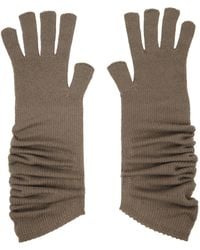 Homme Plissé Issey Miyake - Taupe Cashmere Winter Gear Gloves - Lyst