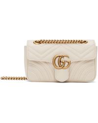 Gucci Gg Marmont Bug Embellished Chain Wallet Bag in Black | Lyst