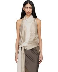 Entire studios - Taupe Fluid Top - Lyst