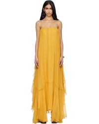 Chloé - Sleeveless Silk Mousseline Maxi Dress - Lyst