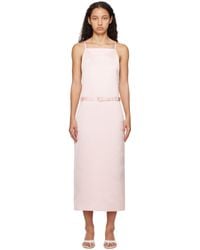 Sandy Liang - Satin Maxi Dress with Detachable Belt - Lyst