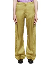 Edward Cuming - Khaki Twisted Tailored Trousers - Lyst