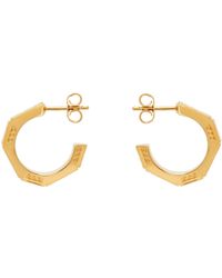 Versace - Gold Greca Quilting Earrings - Lyst