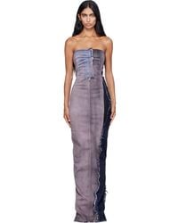 Rick Owens - Tower Bustier Denim Maxi Dress - Lyst