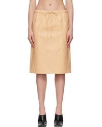 Alaïa - Pencil Calfskin Midi Skirt - Lyst