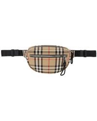 Burberry Beige Small Vintage Check Cannon Bum Bag - Natural