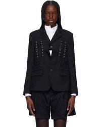 Noir Kei Ninomiya - Wool Oxford Blazer - Lyst
