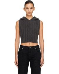 Rick Owens - Tower Cropped Tank Hoodie - Lyst