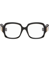 Loewe - Lunettes Noires À Anagrammes - Lyst