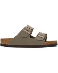 Birkenstock Milano Birkibuc Back Strap Sandals in Natural for Men - Lyst