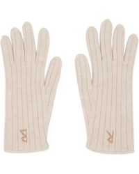 Ruslan Baginskiy - Monogram-Embroidered Wool Gloves - Lyst