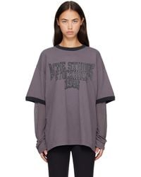 Acne Studios - Layered Graphic Long Sleeve T-Shirt - Lyst