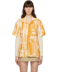 ANDERSSON BELL Tie-dyed Embroidery Shirt - Yellow