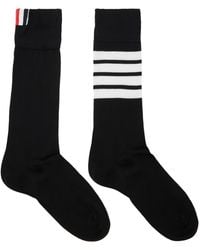 Thom Browne - Cotton 4-Bar Mid Calf Socks - Lyst
