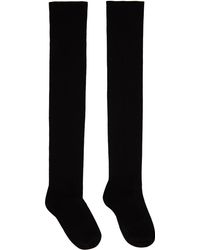 Rick Owens - Chaussettes noires en tricot semi - Lyst
