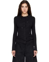 Simone Rocha - Turbo Embellished Pointelle Cardigan - Lyst