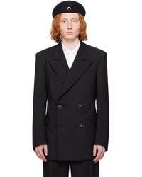 Marine Serre - Virgin Wool Twill Fitted Blazer - Lyst