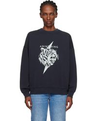 Anine Bing - Pull Molletonné Miles Noir À Image De Tigre - Lyst