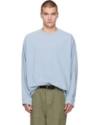Casey Casey - Pull Molletonné De Travail Bleu - Lyst