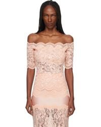 Rabanne - Off The Shoulder Lace Top - Lyst