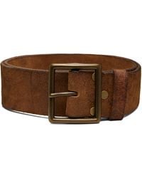RRL - Tan Distressed Leather Belt - Lyst