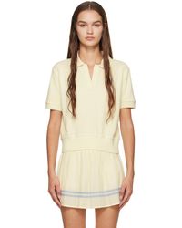 Sporty & Rich - Off-white Embroidered Polo - Lyst