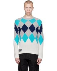 Moncler Genius - Frgmt Argyle Wool And Cashmere Sweater - Lyst