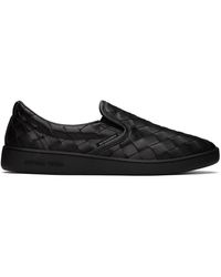 Bottega Veneta - Black Sawyer Slip-on Sneakers - Lyst