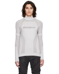 MISBHV - Col roulé gris à motifs et logo en tricot jacquard - sport - Lyst