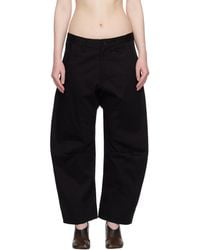 Y's Yohji Yamamoto - Cotton Twill Wide Trousers - Lyst