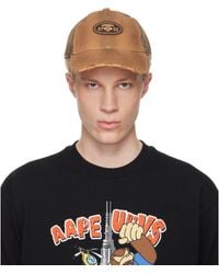 Aape By A Bathing Ape - Tan Moonface Logo Distressed Cap - Lyst