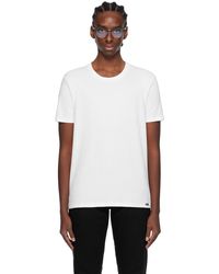 Tom Ford - T-shirt blanc à col ras du cou - Lyst